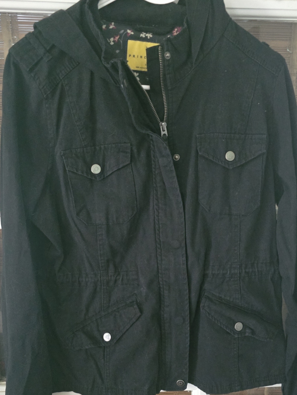 Prince & Fox Black Hooded Utility Anorak Jacket